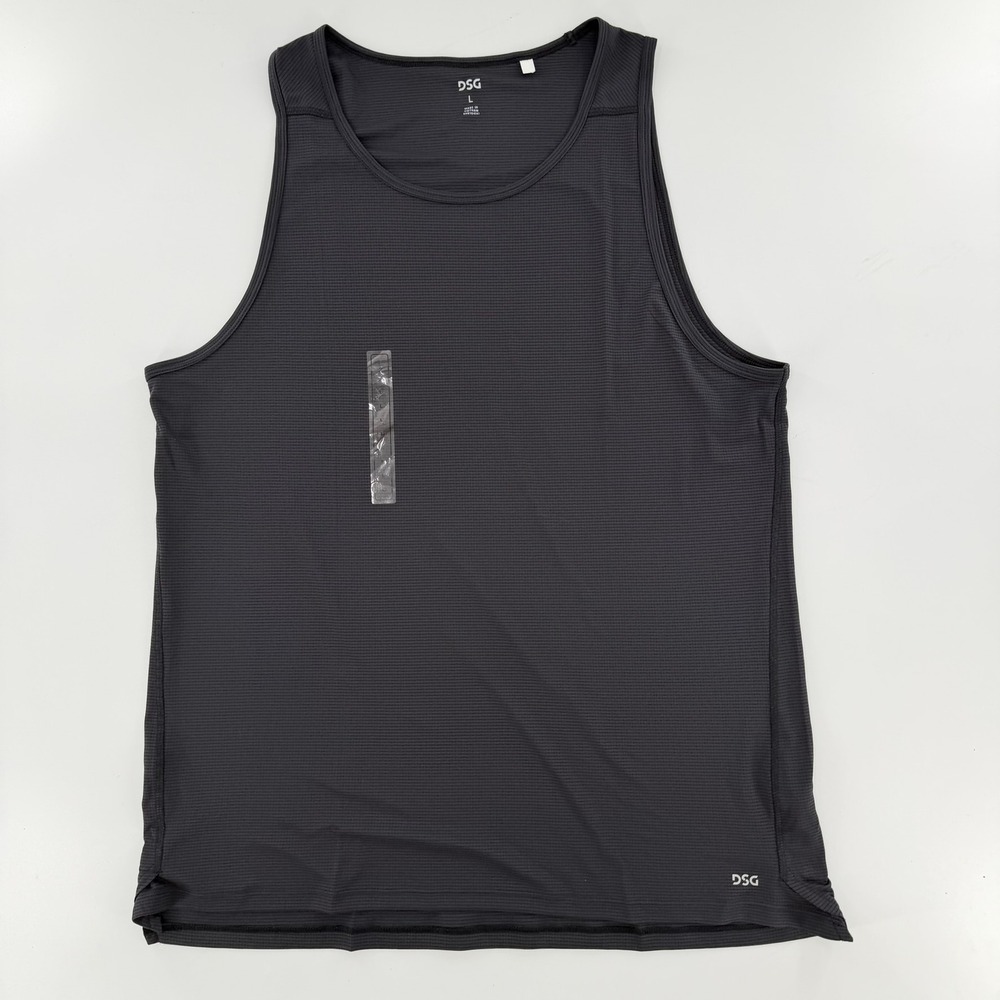 DSG Tank Top Athletic Modern Mens Size L Black Sleeveless Performance Gym Shirt